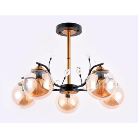Ambrella Light Traditional, 5x40W E14 chandelier, Black gold color