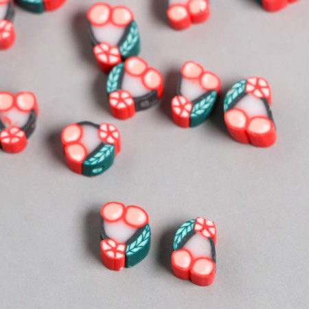 Beads for the creativity of PVC "Cherries" set 20 pcs 0.5x1x1 cm