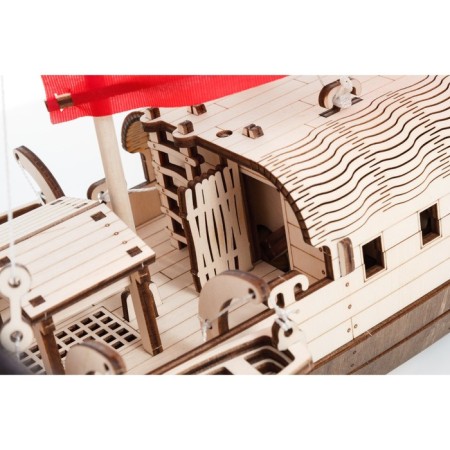 A prefabricated model of wood “Ship with sails. Junk"-4