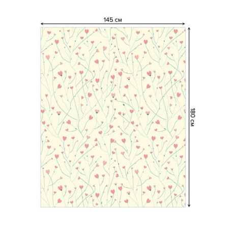 Tables on the table "Blooming love", rectangular, oxford, size 145x180 cm-1