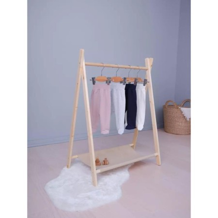 Sliders on a wide Rant Base elastic band, seams outward, height 62 cm, light-beige color-2