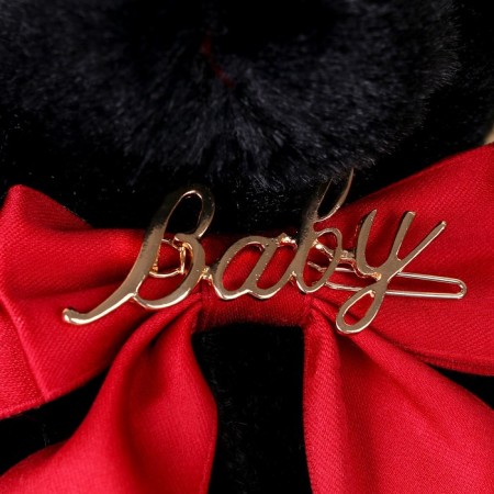 Soft toy "Bear" with a red bow, 31 cm-4