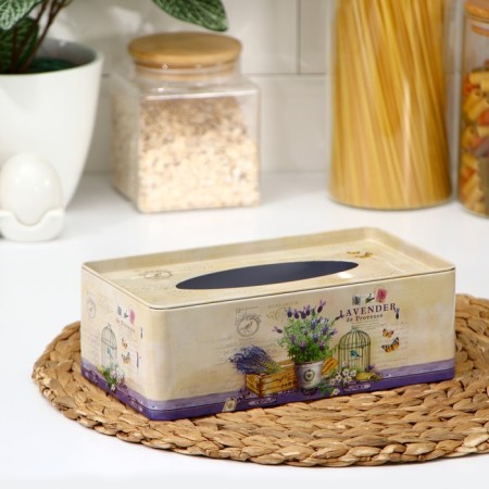 Lavender napkin stand, 21.5 × 12 × 7.2 cm-1