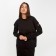 Women's sweatshirt with cuts MIST size 50-52, black color
