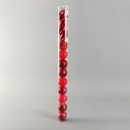 A set of jewelry plastic 13 pcs "Melody" droplet, 6 cm, red-1