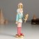 Polystone souvenir "Nutcracker in a blue uniform, with a candy" 5x4.5x16.5 cm