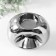 Ceramics candlestick for 1 candle "Ring" d = 6 cm silver 16x8x14 cm