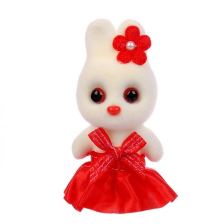 A toy of foam "Bunny with a flower", 13 cm, set 3 pcs., Mix color-5
