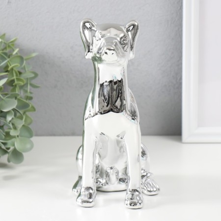 Pig a piggy bank Ceramics "Silver" 11.5x9.5x20.5 cm-3