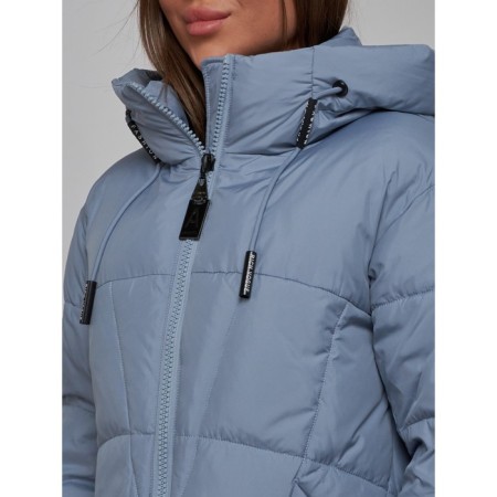 Coat insulated winter female, size 44, blue color-11