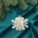 Christmas tree decoration "Snowflake volumetric" (set 2 pcs) 7x6 cm, white