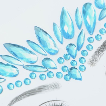 Facial rhinestones "Blue haze", blue-6