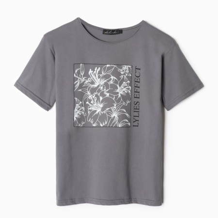 T -shirt female, gray color, size 50-4