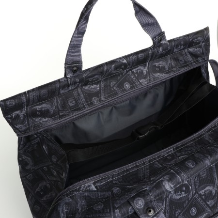 Road bag with lightning, external pocket, long belt, black color-2