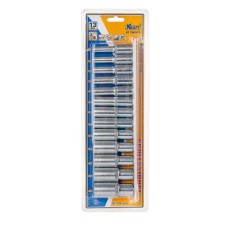 Набор торцевых головок KRAFT KT700317, высоких, 3/8", 6-гр., 6-19 мм, 13 предметов