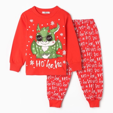 Pajamas for a boy, red color, height 104 cm