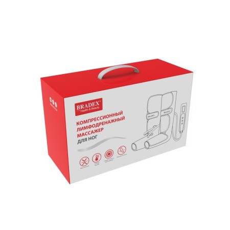 Foot massager Bradex KZ 1166, compression lymphatic drainage, gray-3
