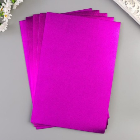 Foamiran Metallized Violet 2 mm format A4 set 5 sheets-2