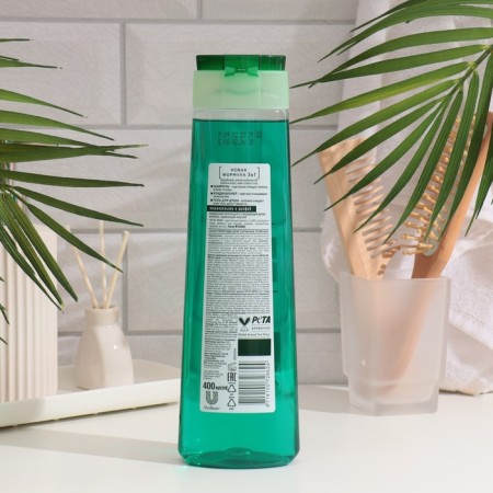 Hair shampoo clean line for Men 3 in 1 “Energy and Cleanliness”, complex care, 400 ml-3