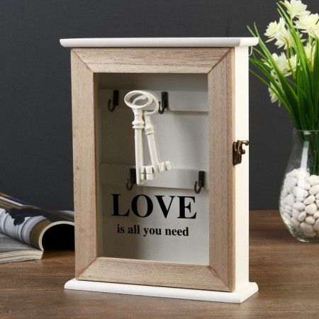 Keywood tree 5 hooks "Keys. Love" 26x19x6 cm-6