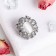 Brooch "oval" royal, white color in silver