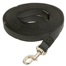 Kaponnoye Zononic leash with double latex thread and reinforced carbine, 7m x 25mm, black