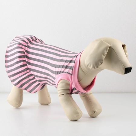 Dress for dogs Culinary, L (DS 32, Osh 38-42, OG 44-48), pink with gray stripes-3