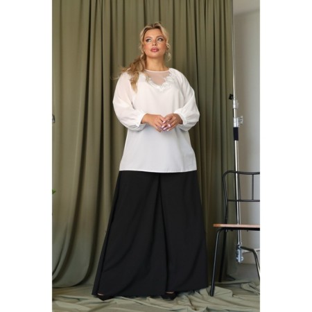 Female blouse, size 52, white color-8
