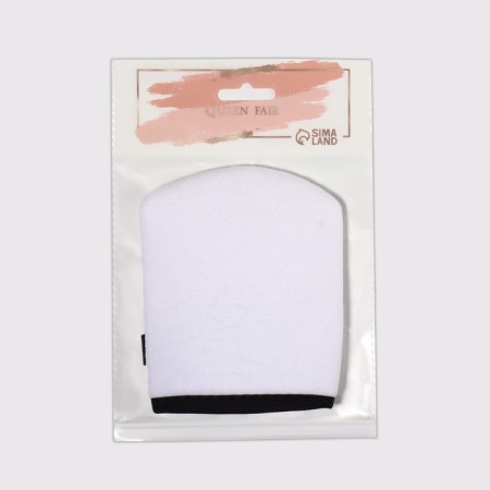 Washing mittens, 12.5 × 10 cm, with a suspension, white/black color-5