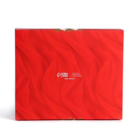 Box for 4 sweets and chocolate with cells "Luxurious New Year" 18.8 x 15.7 x 3 cm, New Year-2