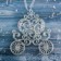 Decoration Christmas tree "carriage" overflow 11x11 cm, transparent overflow