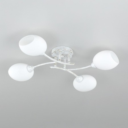 Ceiling chandelier Citilux "Florida" CL148140, 65.5x51x14.5 cm, 4x60W, E14, white color-4