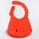 Bibslate for feeding children, silicone, "crab", with a pocket