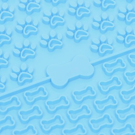 Rug for licking on suctions 18.5 x 18.5 cm, silicone, blue-4