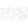 Furniture set: Vega 45 Tumba + Sink "Compler-450", 47 x 37.5 x 85 cm