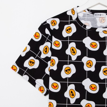Pajama men's kaftan "eggs" R.54, black-7