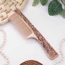 Comb “for her”, 19 × 4 cm, birch bark
