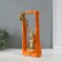 Souvenir Ceramics "Elephant with an elephant - support. Rectangle" Orange with gold 5.5x13.5x26 cm 1032365