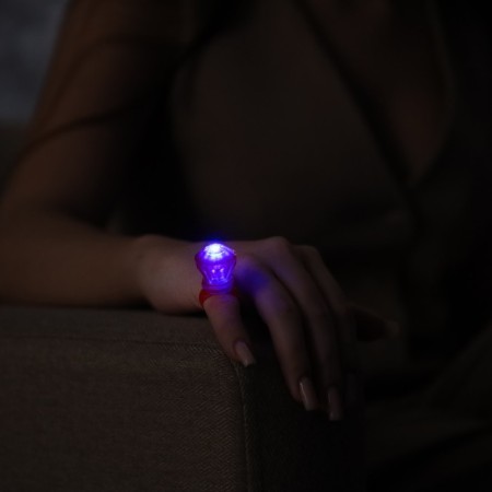 Light accessory "Red Ring", 3x2.2 cm, AG13X3 batteries (included), RGB glow-1