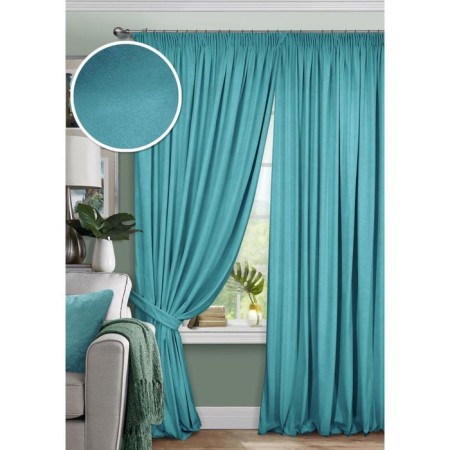 Set of curtains on braid Pudra, size 400x270 cm-1