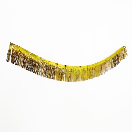 Garland "rain" with sticky tape, 2 meters, gold color