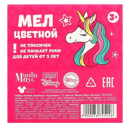 Set of School Loers, 12 pieces, Minnie Mouse "Unicorn"-8