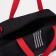 Sports bag with lightning, external pocket, long belt, black/red color