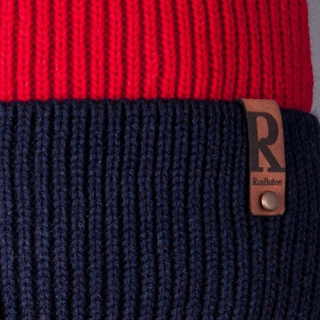 A hat for a boy, the color is red, rr 47-50 cm (9-18 months)-1