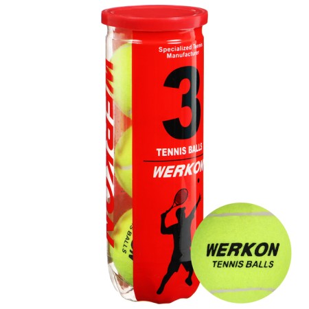 A set of balls for large tennis Werkon 989, with pressure, 3 pcs.