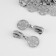Automatic lock for metal zippers, No. 5, decorative, 10 pcs, Nickel color