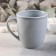 Watercolor mug, 270 ml, porcelain, light gray color
