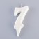 Candle for Cake "Oval" Number "7", large, pearl, 5.5 cm