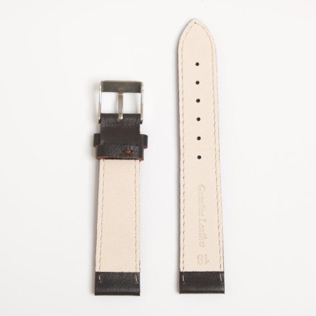 Watch strap, male, 18 mm, harness 75 mm, larynx 115 mm, skin, brown-2