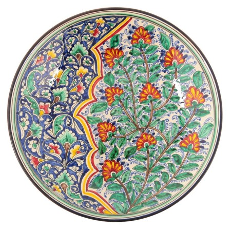 Largan Rishtan ceramics "Flowers", 42 cm, blue-1